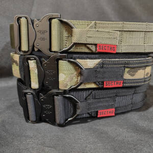 SECTHO 1.75 Inch Lightweight Gunfighter Tactical Belt (Metal D-Ring Buckle Version)
