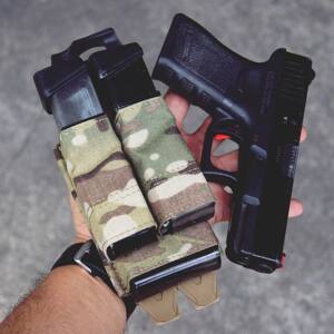TMC Lightweight 5.56 + Double 9mm Tall PWI Mag Pouch Set (Multicam)