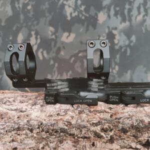 Montura de extensión QD doble para mira telescópica Hero Arms para Airsoft de 25mm